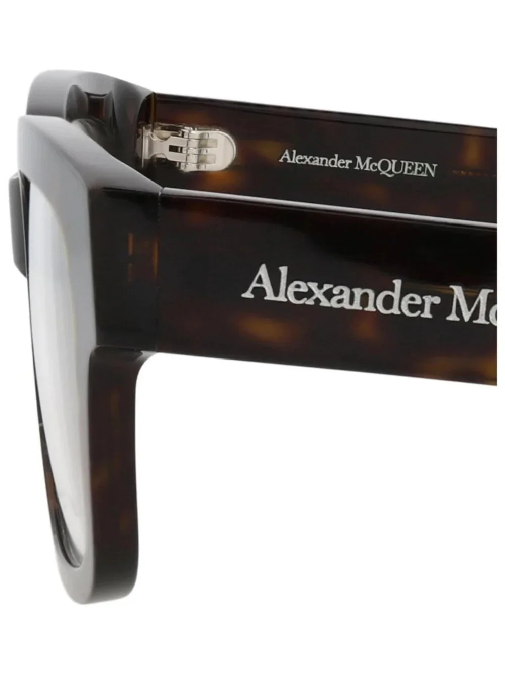 New Alexander McQueen Women's Eyeglasses Square Rectangle Recycled Acetate Frame